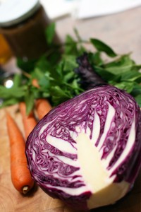 Purple Cabbage and carrots