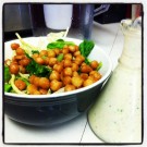 Wasabi Roasted Chickpea Salad